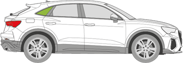 Afbeelding van Zijruit rechts Audi Q3 sportback 
