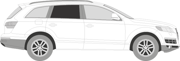 Afbeelding van Zijruit rechts Audi Q7 (DONKERE RUIT)