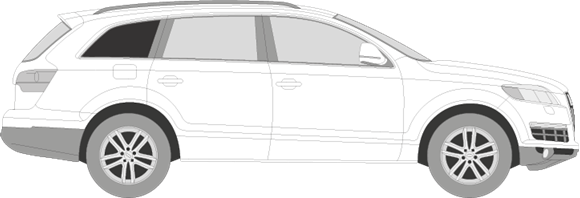 Afbeelding van Zijruit rechts Audi Q7 (DONKERE RUIT)