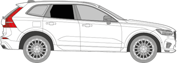 Afbeelding van Zijruit rechts Volvo XC60 (DONKERE RUIT)
