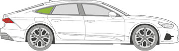 Afbeelding van Zijruit rechts Audi A7 