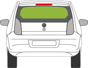 Afbeelding van Achterruit Skoda Citigo 3 deurs (2012-2016)