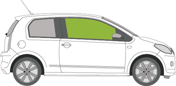 Afbeelding van Zijruit rechts Skoda Citigo 3 deurs