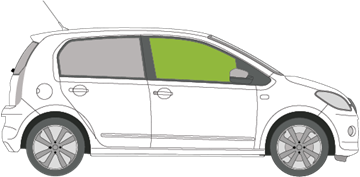 Afbeelding van Zijruit rechts Skoda Citigo 5 deurs