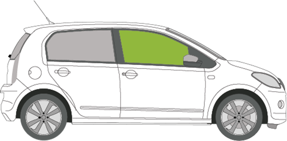 Afbeelding van Zijruit rechts Skoda Citigo 5 deurs