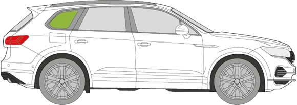 Afbeelding van Zijruit rechts Volkswagen Touareg 