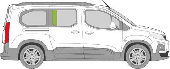 Afbeelding van Zijruit rechts Citroën Berlingo 