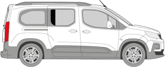 Afbeelding van Zijruit rechts Citroën Berlingo (DONKERE RUIT)