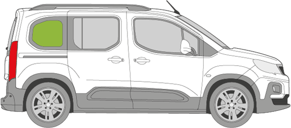 Afbeelding van Zijruit rechts Citroën Berlingo 