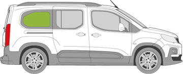 Afbeelding van Zijruit rechts Peugeot Rifter (LANG)