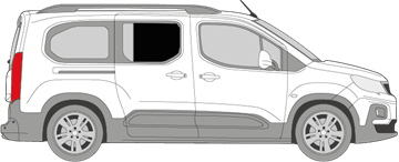Afbeelding van Zijruit rechts Peugeot Rifter (DONKERE RUIT) 
