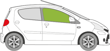 Afbeelding van Zijruit rechts Toyota Aygo 5 deurs
