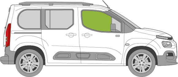 Afbeelding van Zijruit rechts Citroën Berlingo 