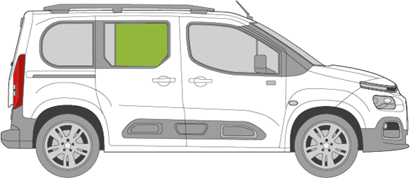 Afbeelding van Zijruit rechts Citroën Berlingo 