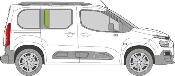 Afbeelding van Zijruit rechts Citroën Berlingo 