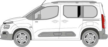 Afbeelding van Zijruit links Citroën Berlingo (DONKERE RUIT)