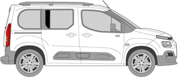 Afbeelding van Zijruit rechts Citroën Berlingo (DONKERE RUIT)
