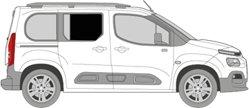 Afbeelding van Zijruit rechts Citroën Berlingo (DONKERE RUIT) 