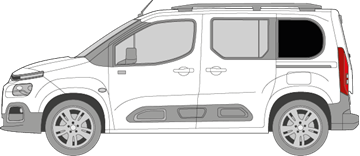 Afbeelding van Zijruit links Citroën Berlingo (DONKERE RUIT)