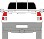 Afbeelding van Achterruit Toyota Hi-lux (DONKERE RUIT)