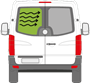 Afbeelding van Achterruit links Volkswagen Crafter getint/verwarmd