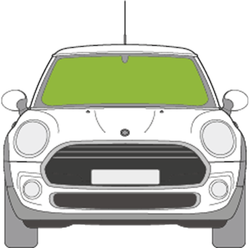 Afbeelding van Voorruit Mini 5 deurs hatchback met sensor