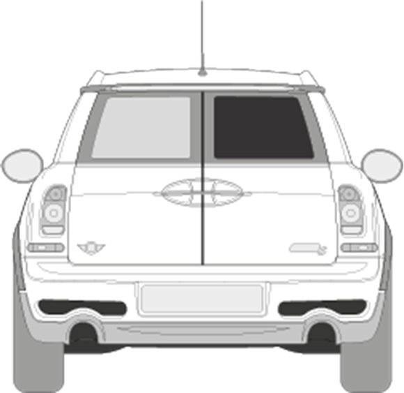 Afbeelding van Achterruit rechts Mini Clubman (DONKERE RUIT)