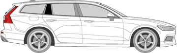 Afbeelding van Zijruit rechts Volvo V60 (DONKERE RUIT)