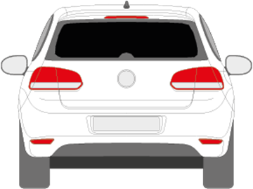 Afbeelding van Achterruit VW Golf 3-deurs DAB radio (DONKERE RUIT)