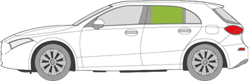 Afbeelding van Zijruit links Mercedes A-klasse 5-deurs