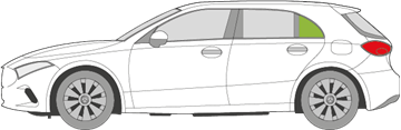 Afbeelding van Zijruit links Mercedes A-klasse 5-deurs