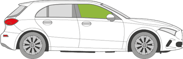 Afbeelding van Zijruit rechts Mercedes A-klasse 5-deurs