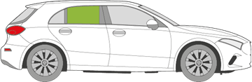 Afbeelding van Zijruit rechts Mercedes A-klasse 5-deurs