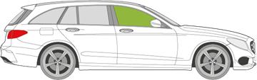 Afbeelding van Zijruit rechts Mercedes C-klasse break 2014-2018