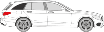 Afbeelding van Zijruit rechts Mercedes C-klasse break (DONKERE RUIT)