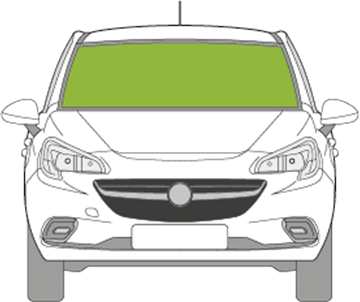 Afbeelding van Voorruit Opel Corsa 3 deurs sensor/verwarmd