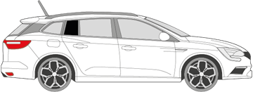 Afbeelding van Zijruit rechts Renault Mégane break
