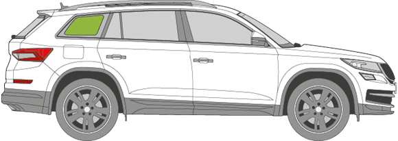 Afbeelding van Zijruit rechts Skoda Kodiaq 