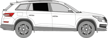 Afbeelding van Zijruit rechts Skoda Kodiaq (DONKERE RUIT)