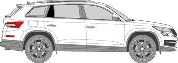 Afbeelding van Zijruit rechts Skoda Kodiaq (DONKERE RUIT)