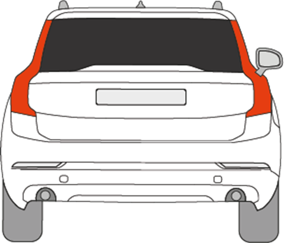 Afbeelding van Achterruit Volvo XC90 (gelaagd en donker)