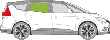 Afbeelding van Zijruit rechts Renault Mégane Grand Scenic