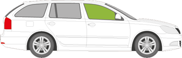 Afbeelding van Zijruit rechts Skoda Octavia break