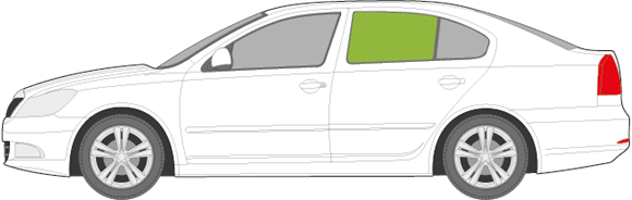 Afbeelding van Zijruit links Skoda Octavia 5 deurs