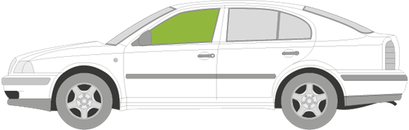 Afbeelding van Zijruit links Skoda Octavia 5 deurs