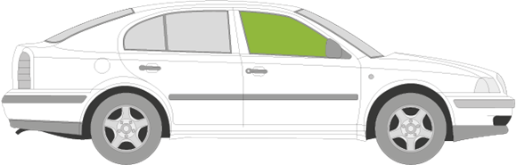 Afbeelding van Zijruit rechts Skoda Octavia 5 deurs