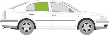 Afbeelding van Zijruit rechts Skoda Octavia 5 deurs