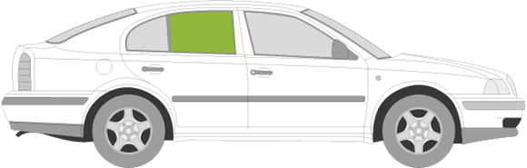 Afbeelding van Zijruit rechts Skoda Octavia 5 deurs