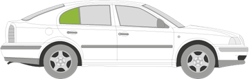 Afbeelding van Zijruit rechts Skoda Octavia 5 deurs