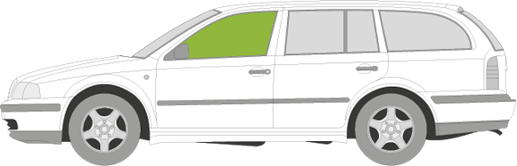 Afbeelding van Zijruit links Skoda Octavia break